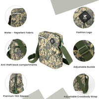 Robago Vertex 1.0 Green sling bag-4L Material-Polyester