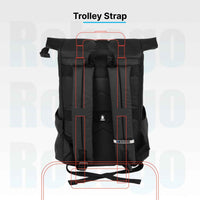 Robago Flap Nexo- 38 L Black Laptop backpack Material-Polyester