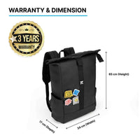 Robago Flap Nexo- 38 L Black Laptop backpack Material-Polyester