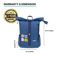 Robago Flap Nexo- 38 L Blue Laptop backpack Material-Polyester