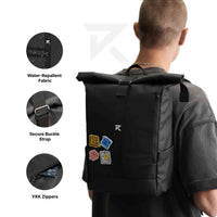 Robago Flap Nexo- 38 L Black Laptop backpack Material-Polyester