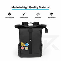 Robago Flap Nexo- 38 L Black Laptop backpack Material-Polyester