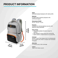 Robago Challenge-24L Grey Challenger laptop backpack Material-Polyester