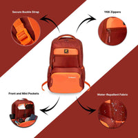 Robago Challenge-24L Maroon Challenger laptop backpack Material-Polyester