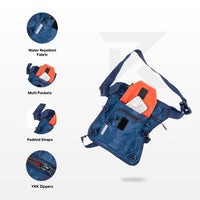 Robago Dash-5L Blue 2 in 1 Sling bag Mateial-Polyester