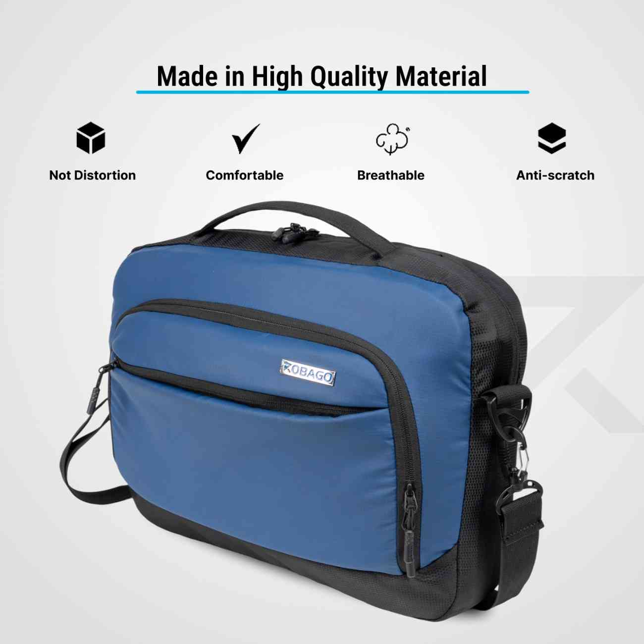 Robago Hugo Navy blue executive bag-12L                                  Material-Polyester