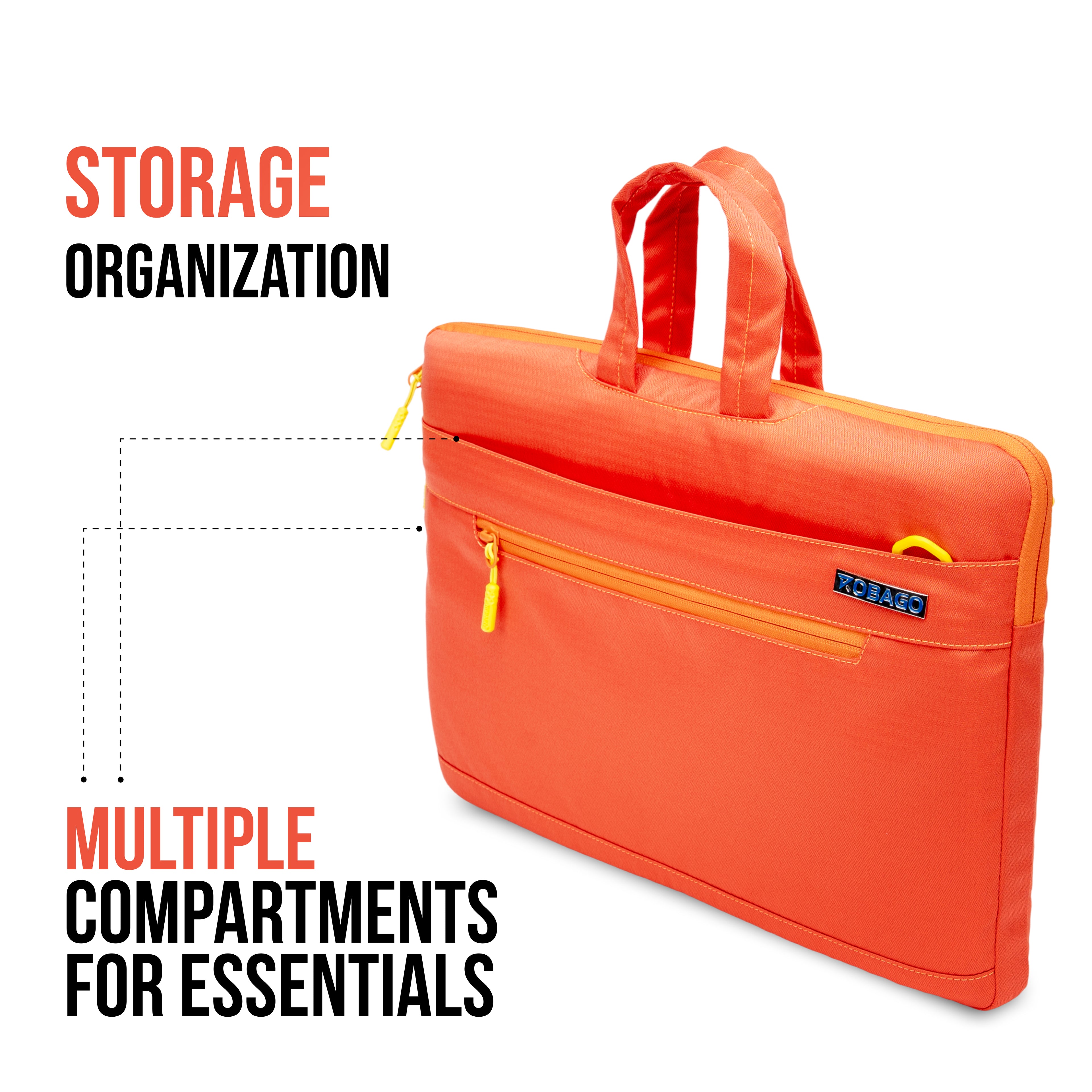 Robago Blair orange laptop sleeve-4L Material-Polyester