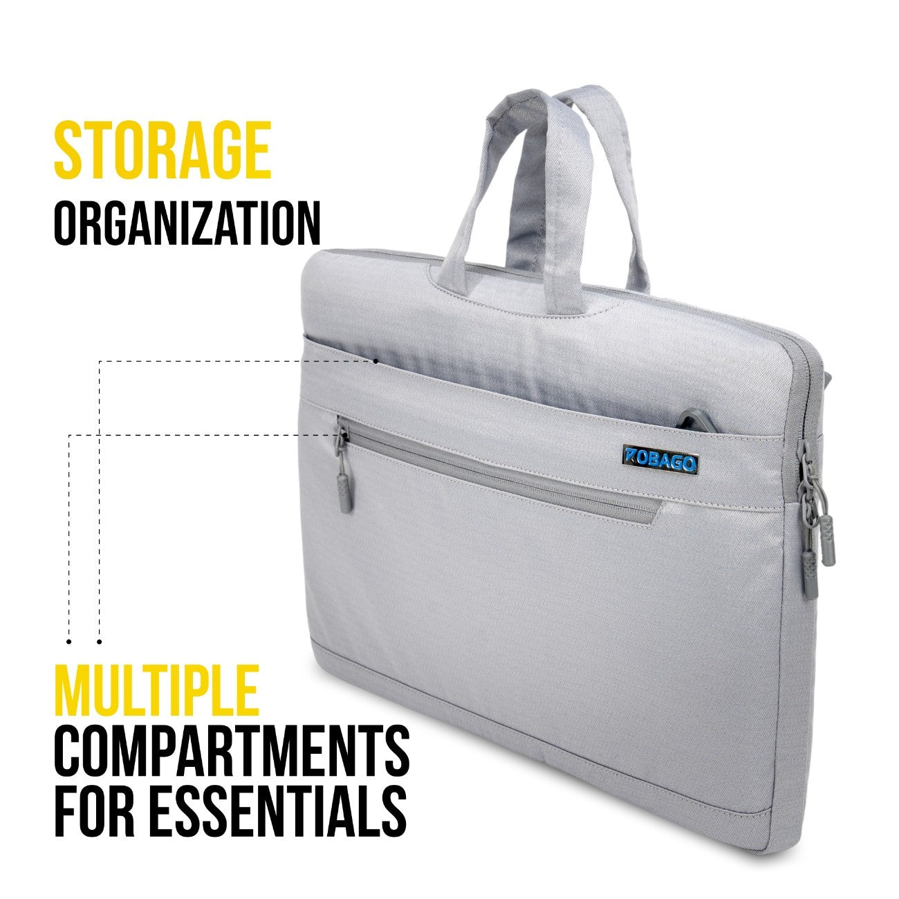Robago Blair Grey laptop sleeve-4L Material-Polyester