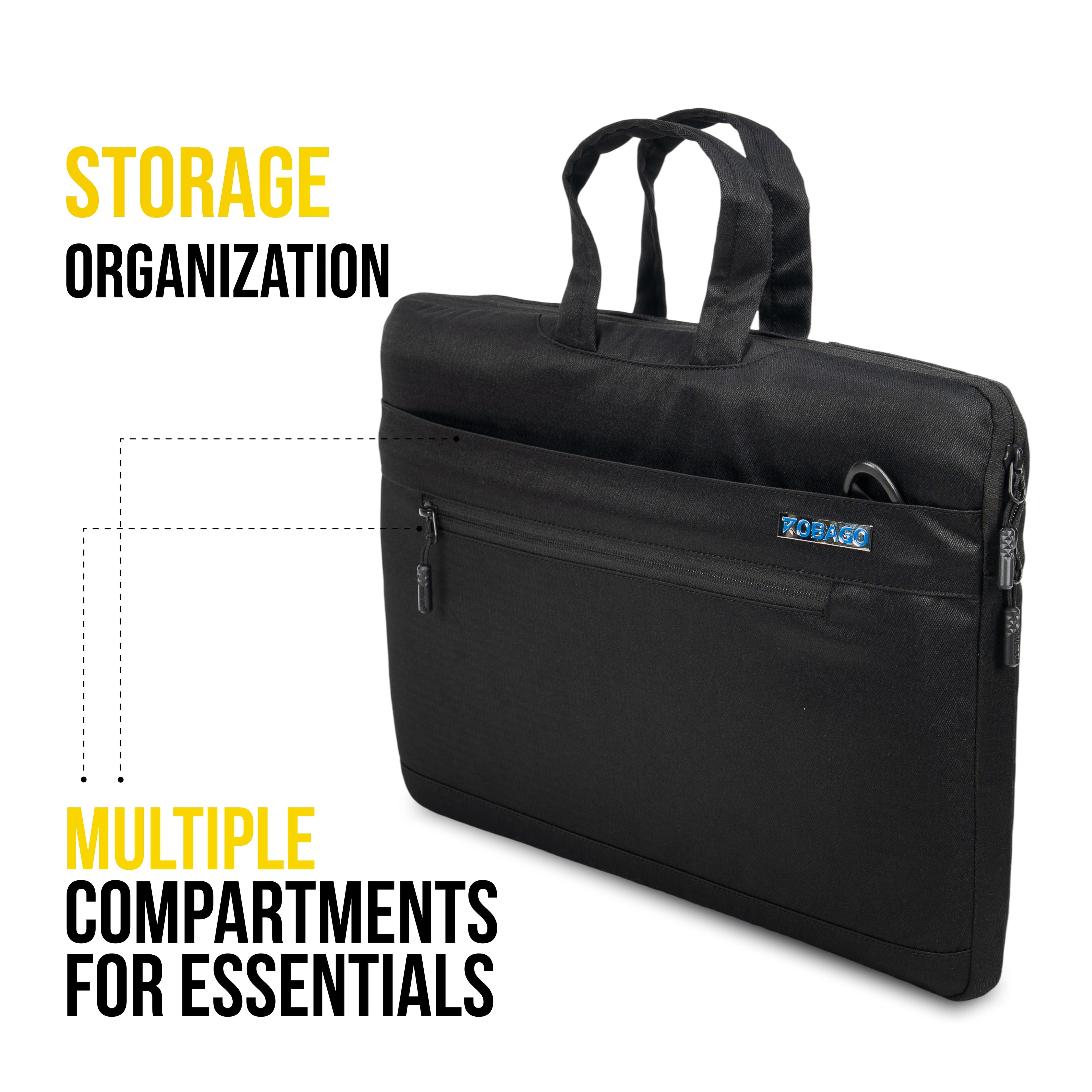 Robago Blair Black laptop sleeve-4L Material-Polyester