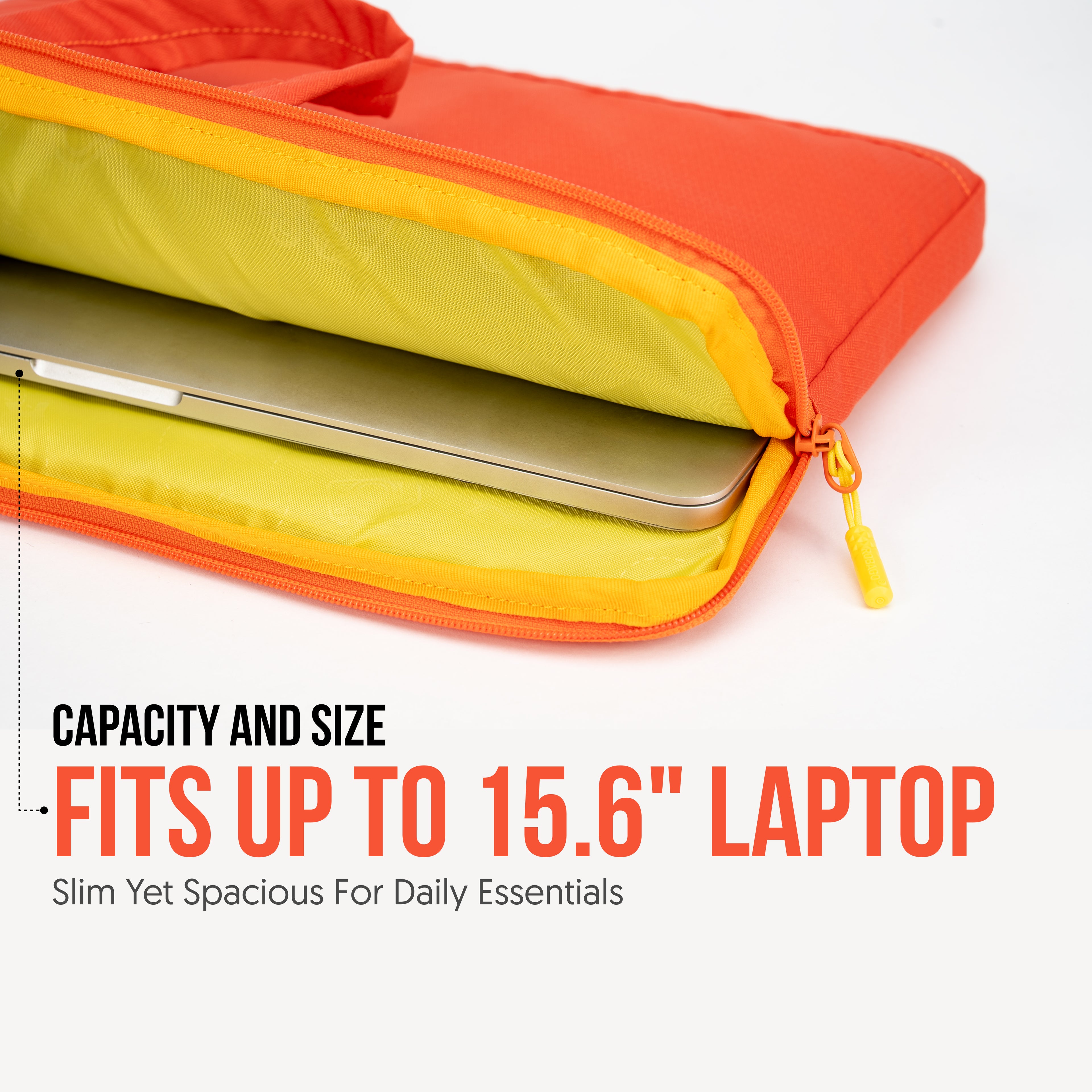 Robago Blair orange laptop sleeve-4L Material-Polyester