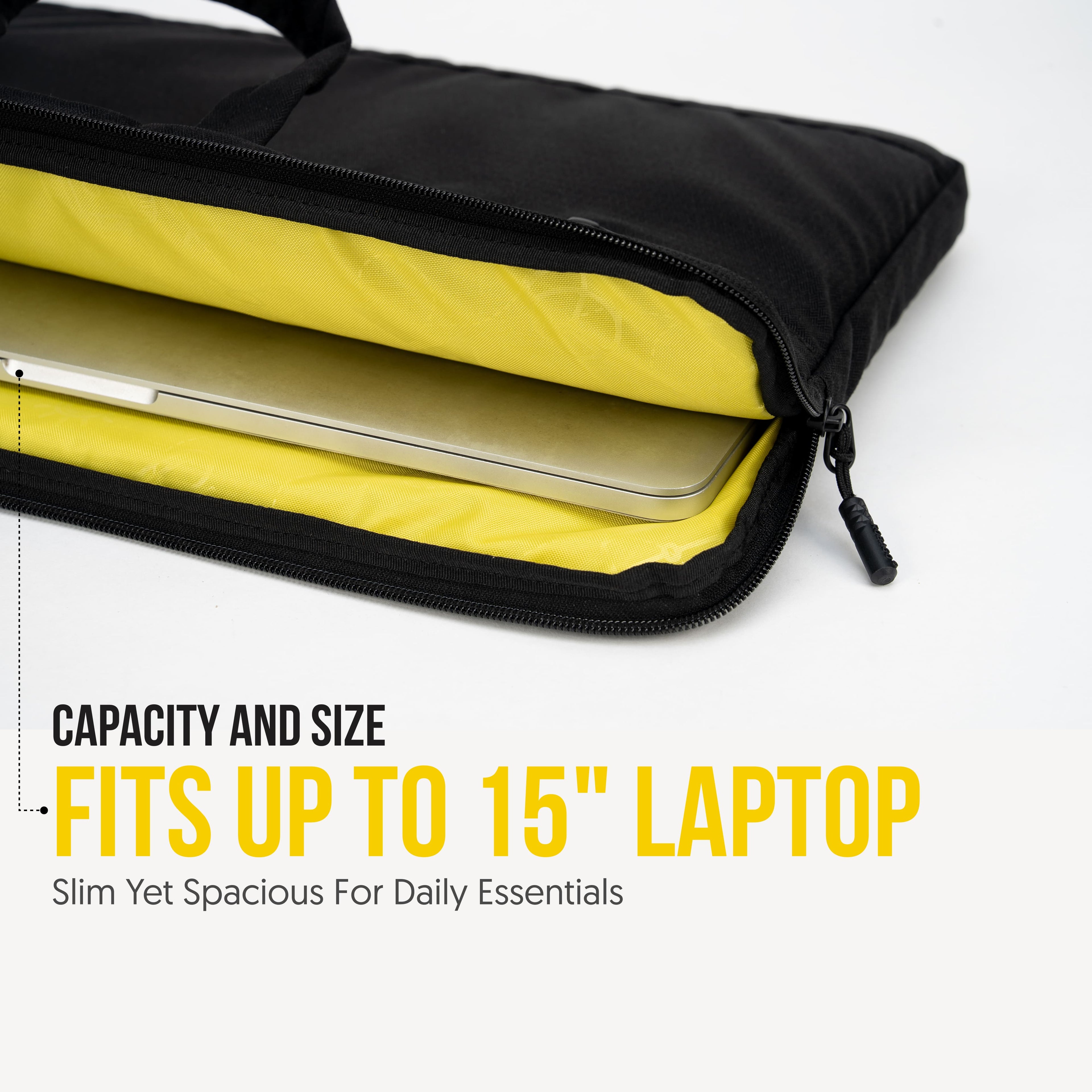 Robago Blair Black laptop sleeve-4L Material-Polyester