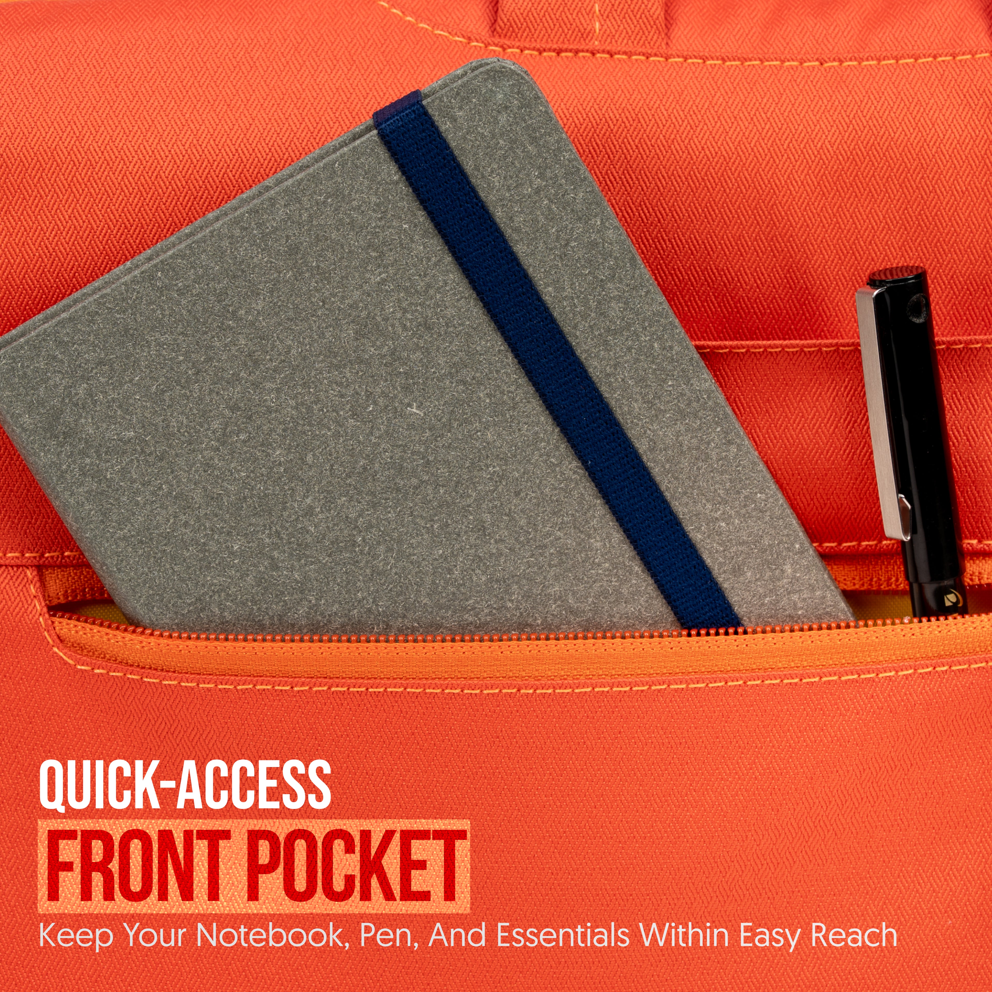 Robago Blair orange laptop sleeve-4L Material-Polyester