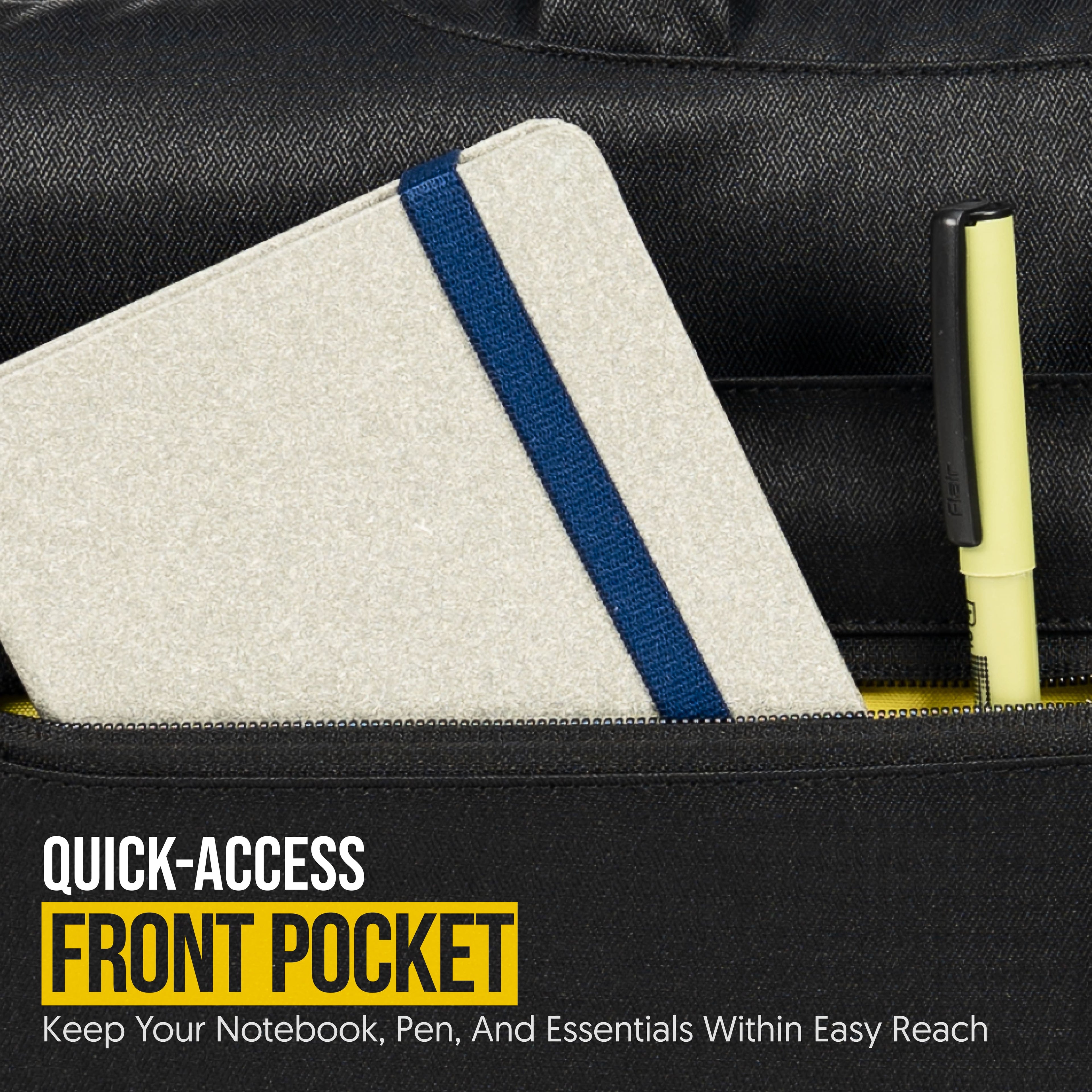 Robago Blair Black laptop sleeve-4L Material-Polyester