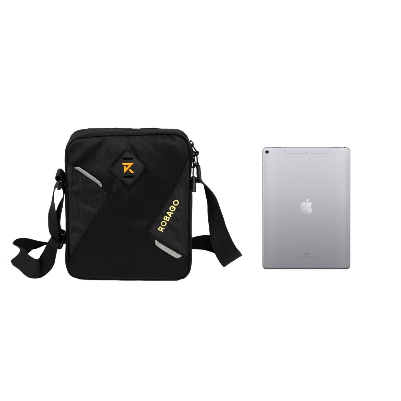 Robago Vertex 2.0 Black sling bag-6L Material-Polyester