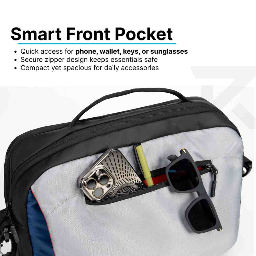Robago Knox Grey executive bag-16L   Material-Polyester
