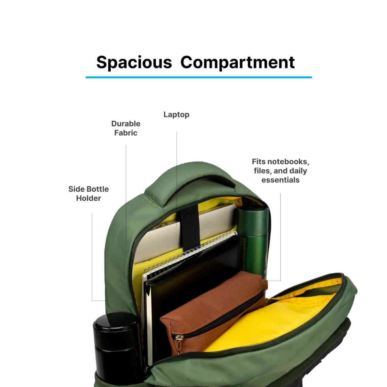 Robago Challenge-24L Green Challenger laptop backpack Material-Polyester