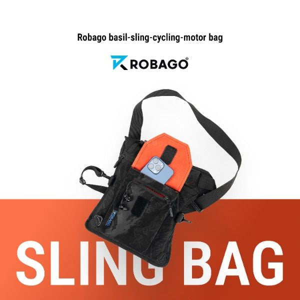 Robago Dash-5L Black2 in 1 Sling bag Mateial-Polyester