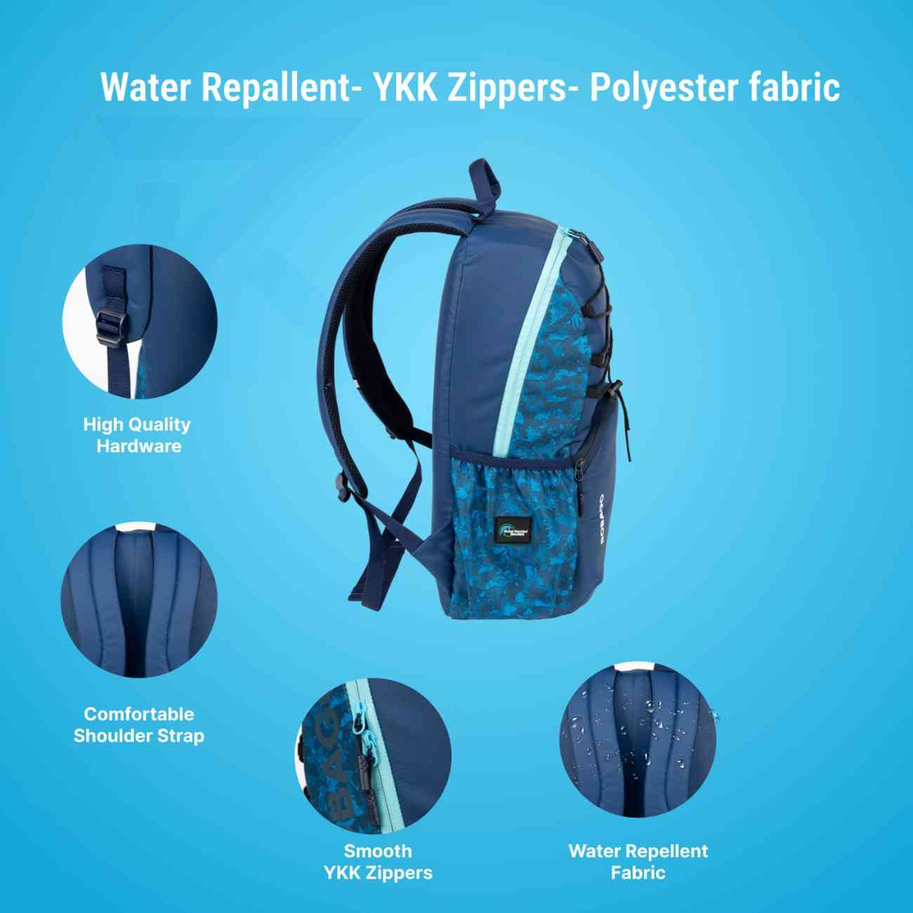 Robago Vega-21L Blue Backpack Material-Polyester