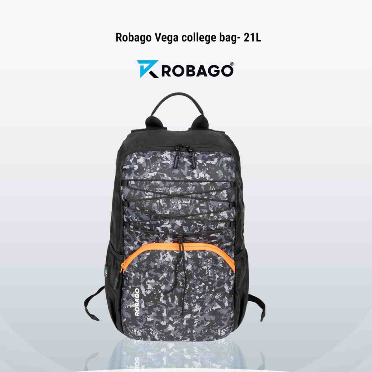 Robago Vega-21L Black Backpack Material-Polyester