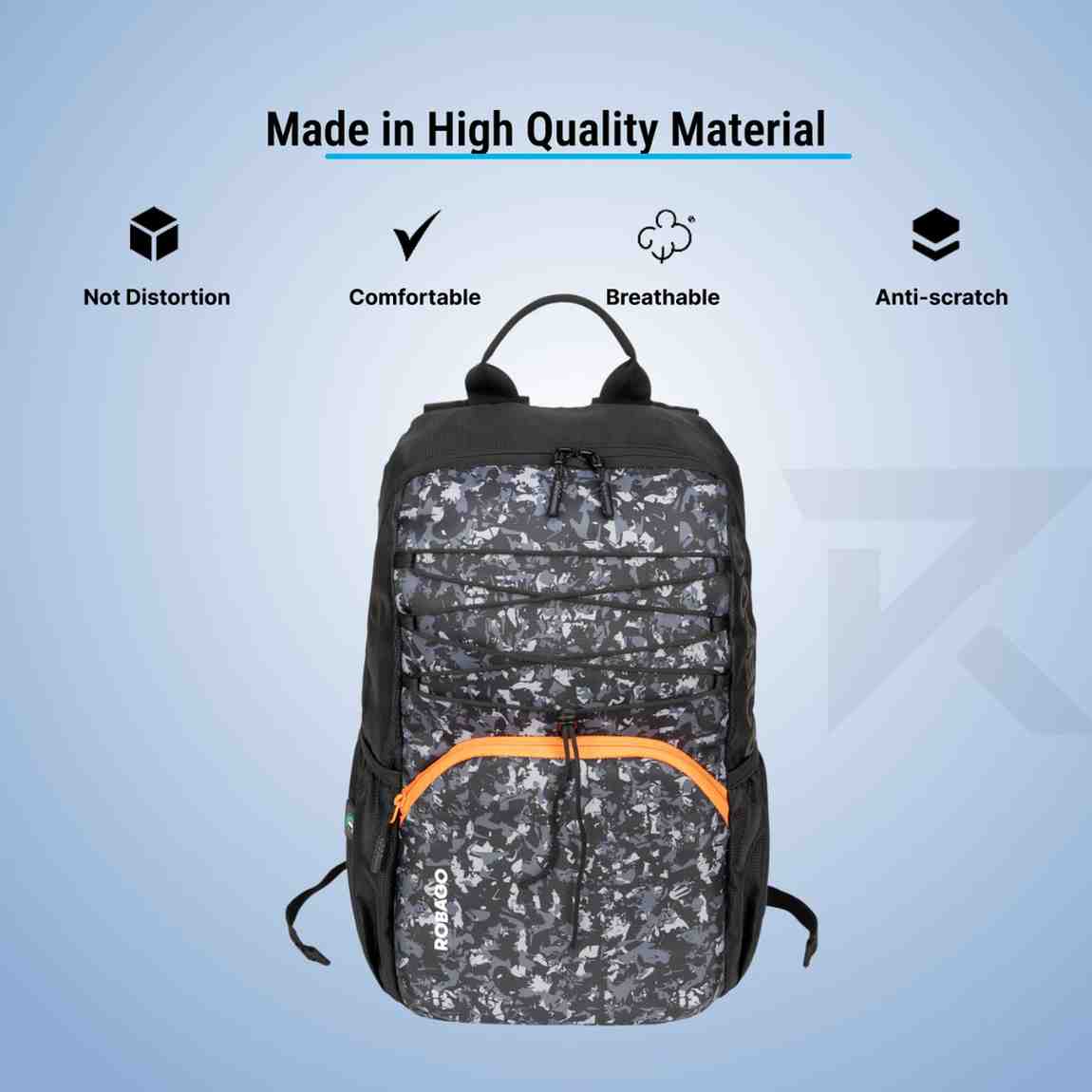 Robago Vega-21L Black Backpack Material-Polyester