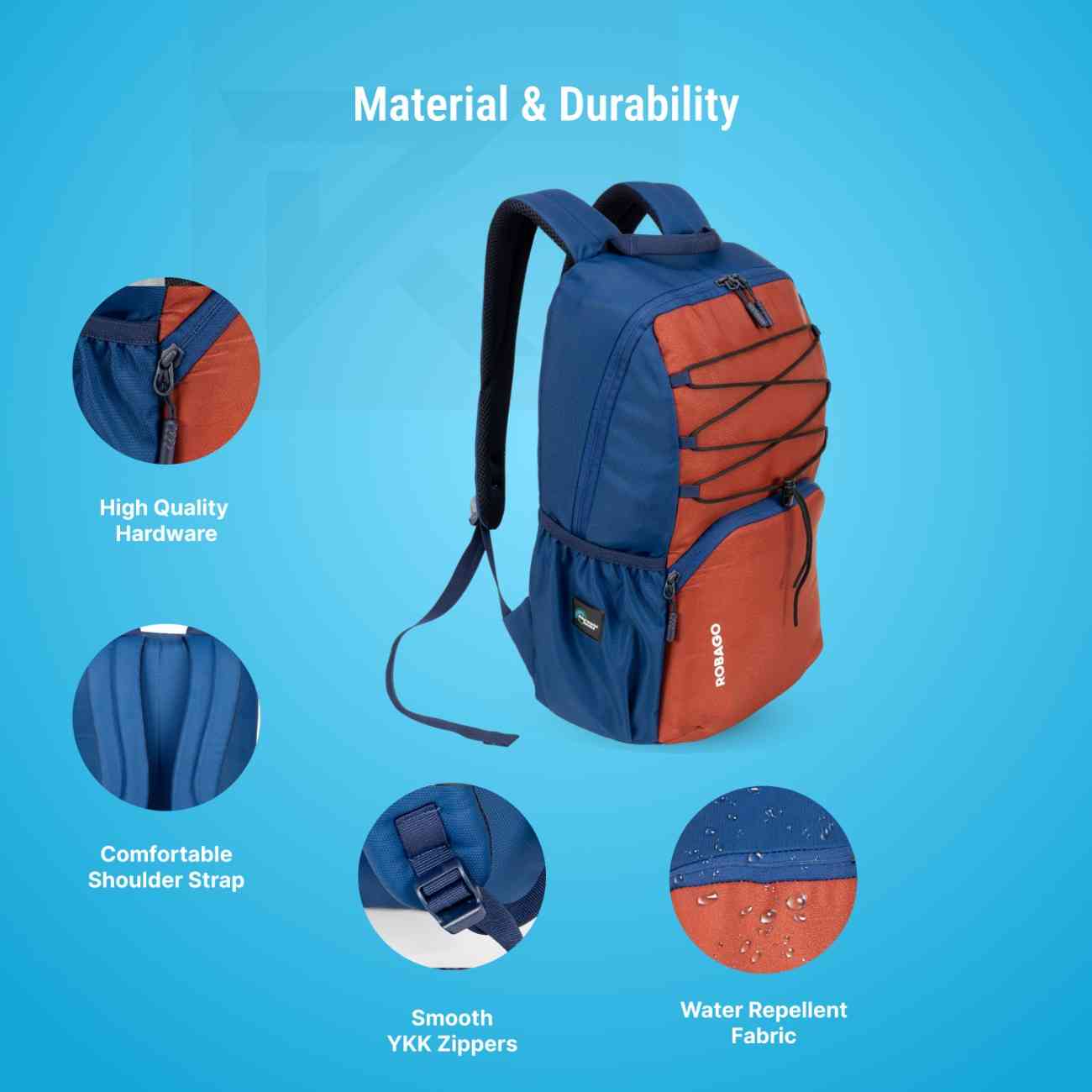 Robago Vega-21L Maroon Backpack Material-Polyester