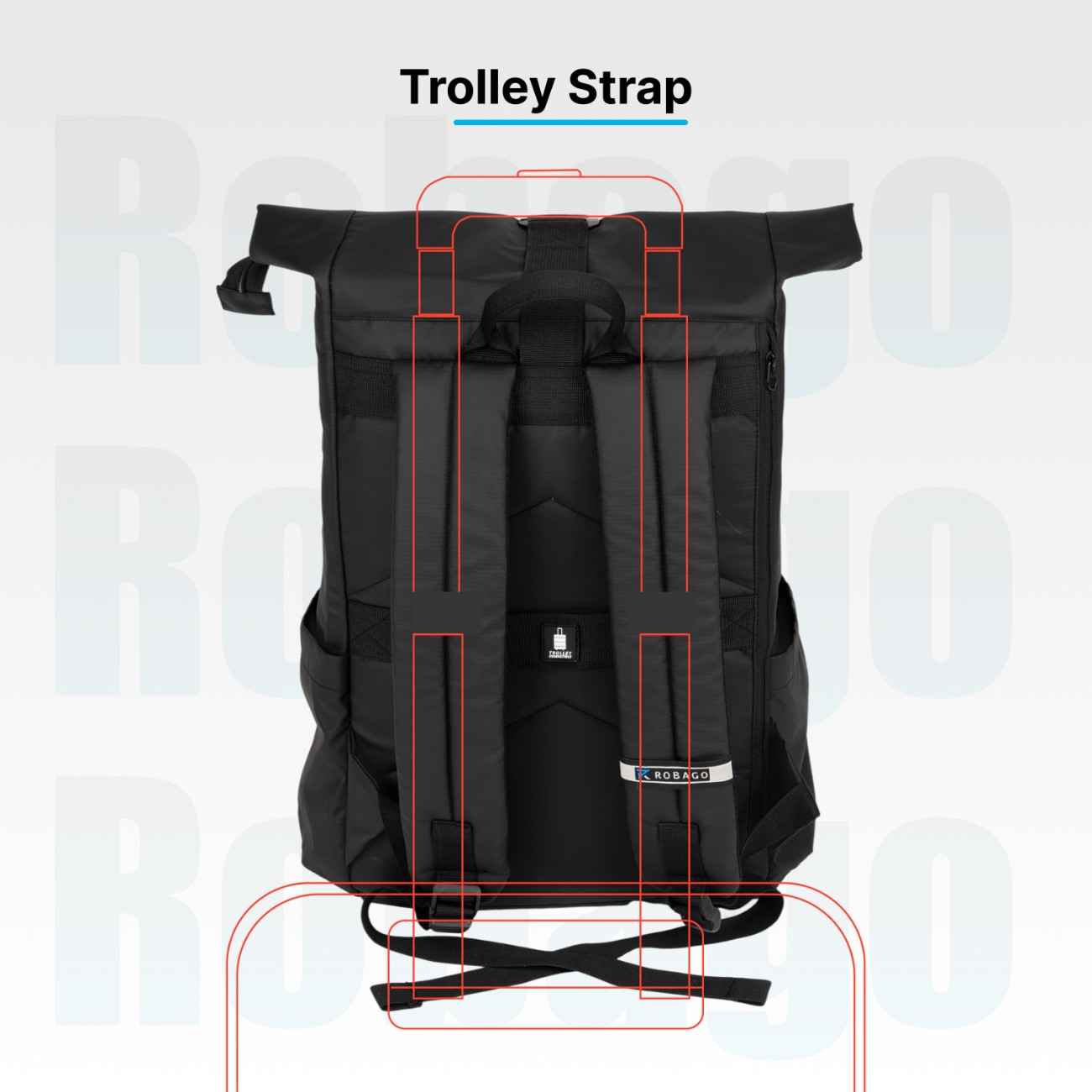 Robago Flap Nexo-  38 L Black Laptop backpack  Material-Polyester