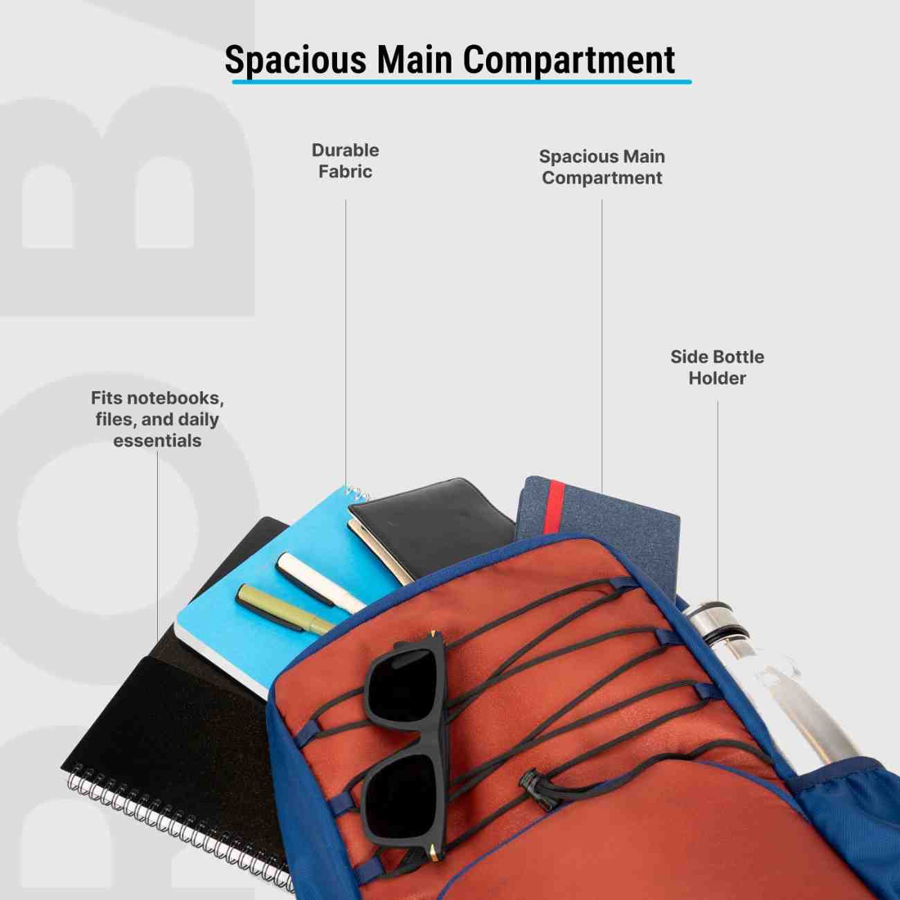 Spacious Main Compartment