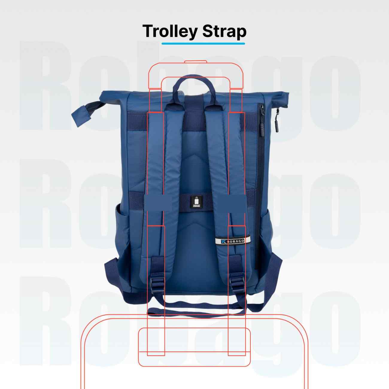 Robago Flap Nexo-  38 L Blue Laptop backpack Material-Polyester