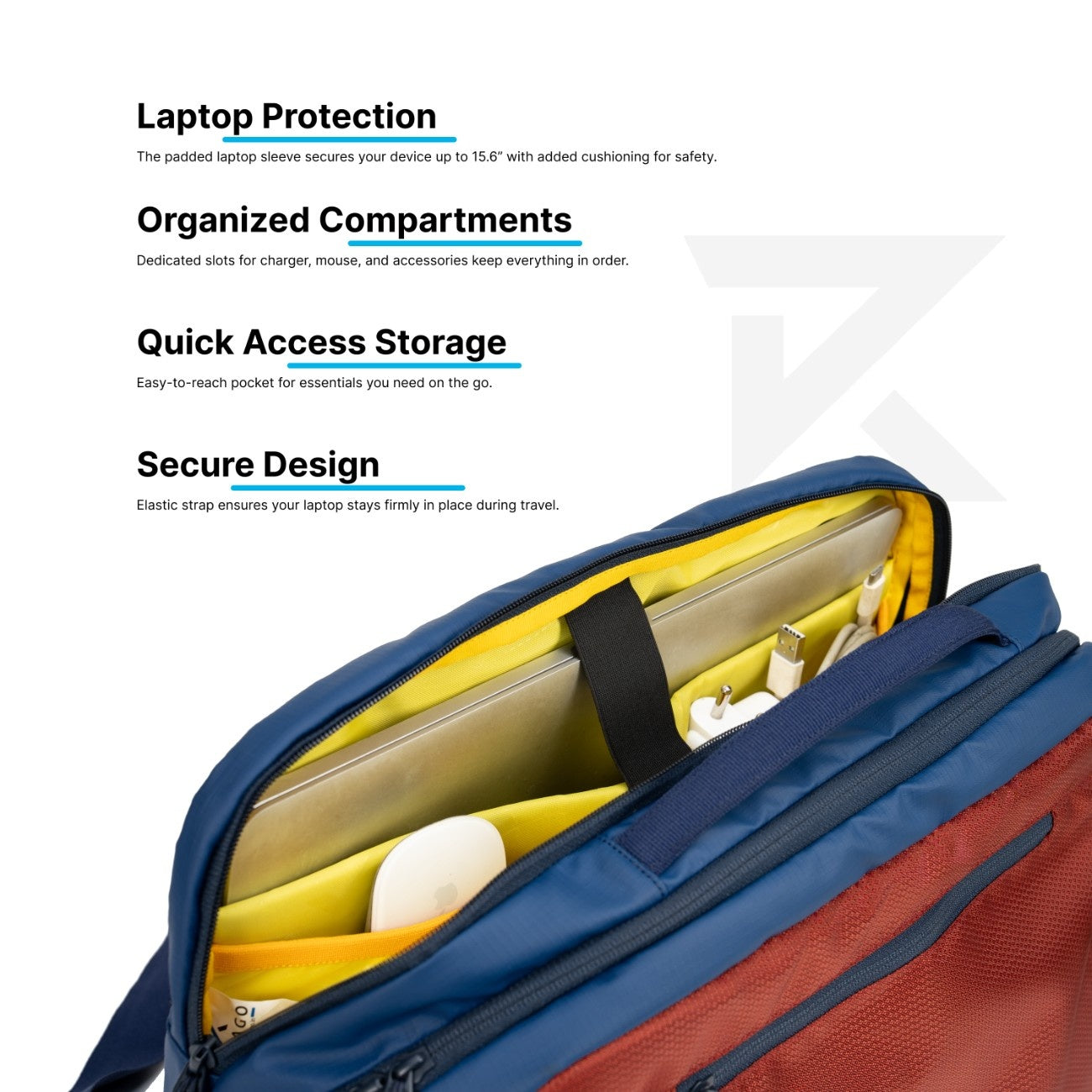 Robago Knox ornage executive bag-16L Material-Polyester