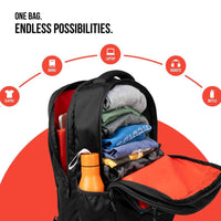 Robago Romeo-41L black Laptop backpack Material-Polyester